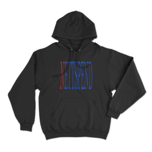 NETTSPEND Red Blue Hoodie Black