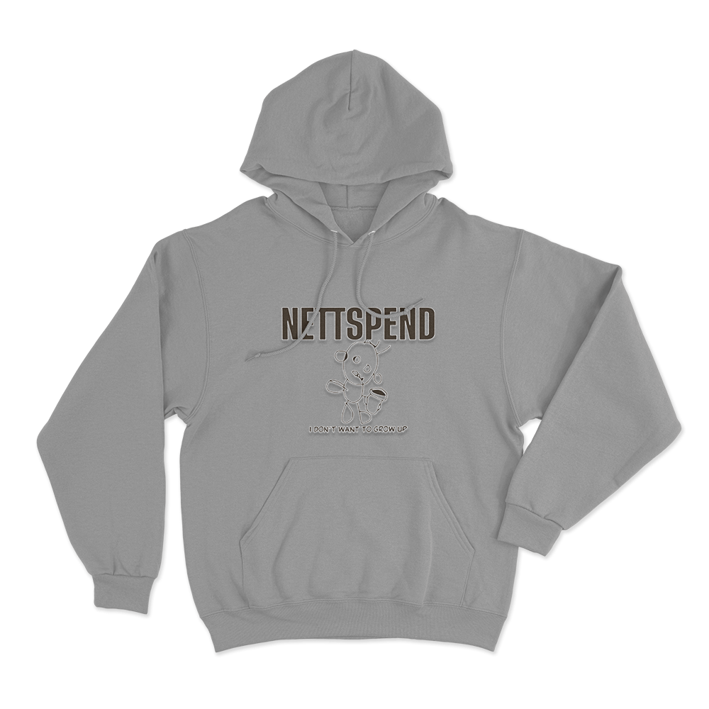 Nettspend I Dont Want to Grow Up Hoodie Grey Nettspend I Dont Want to Grow Up Hoodie Grey