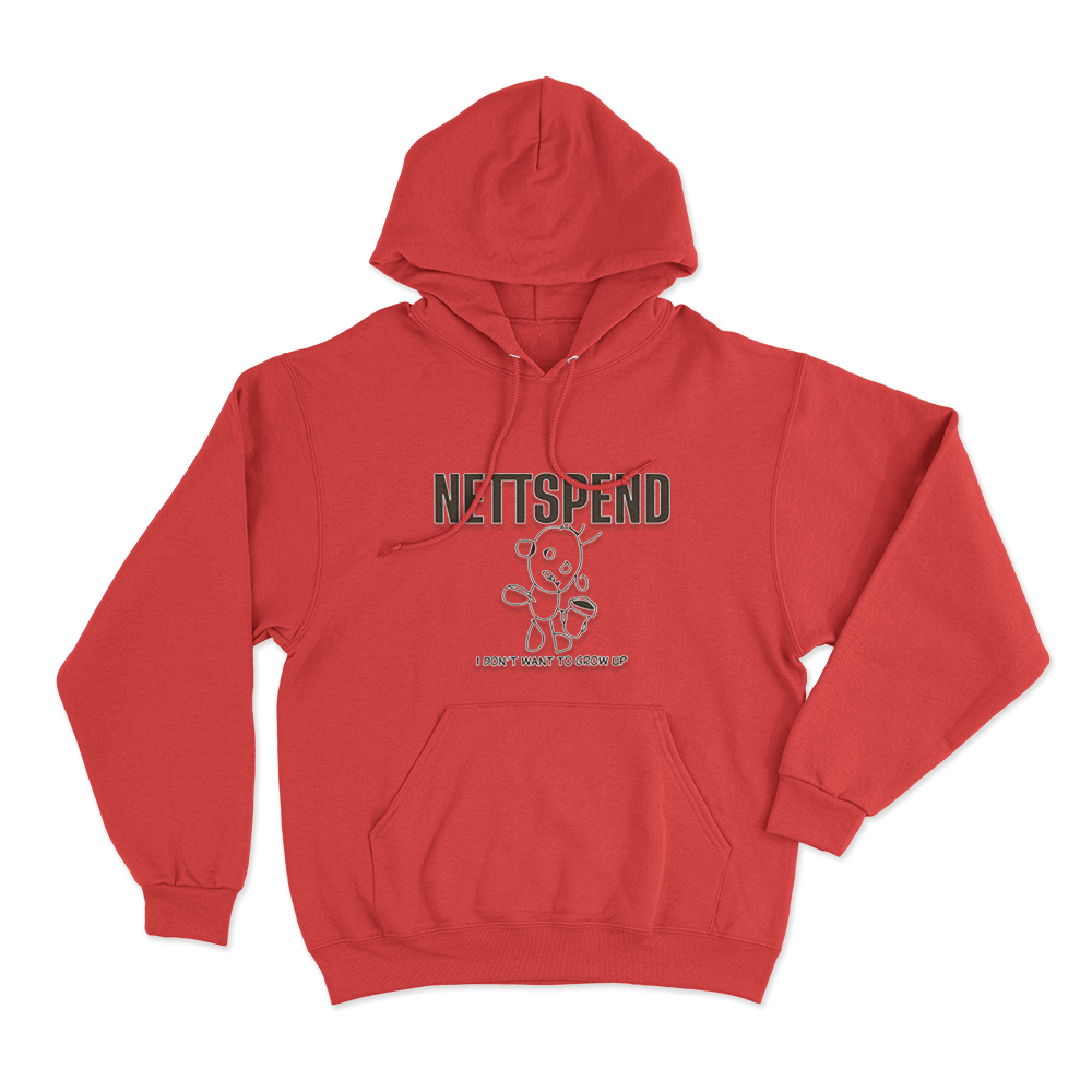 Nettspend I Dont Want to Grow Up Hoodie Red Nettspend I Dont Want to Grow Up Hoodie Red